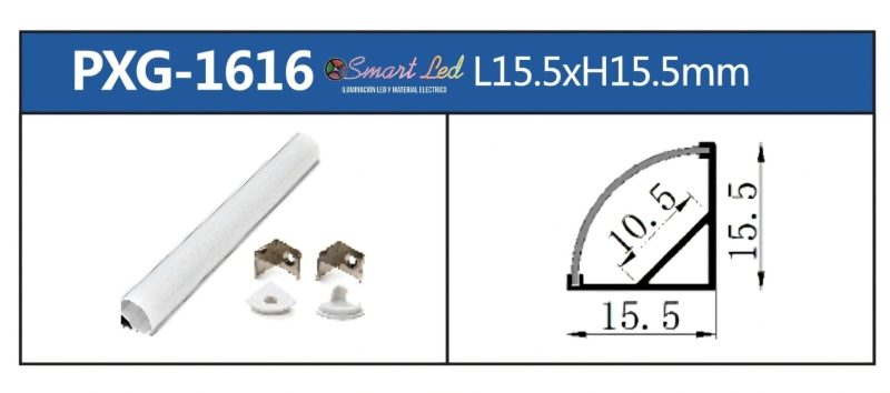 PERFIL PARA CINTA LED ESQUINERO 3 METROS - Imagen 4