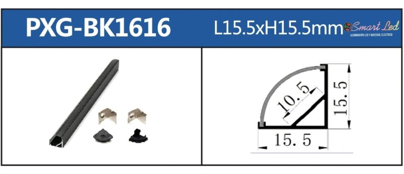 PERFIL PARA CINTA LED ESQUINERO 3 METROS - Imagen 3
