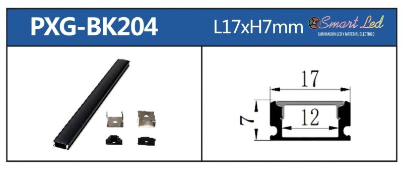PERFIL PARA CINTA LED SOBREPONER PLANO 3 METROS 204 - Imagen 2